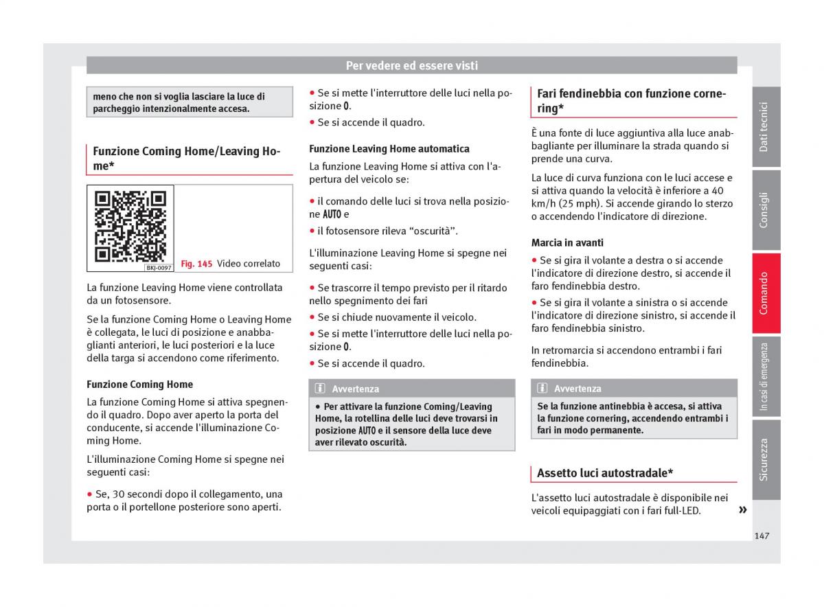 Seat Arona manuale del proprietario / page 149