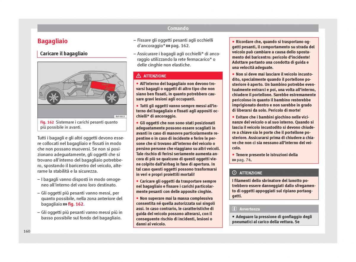 Seat Arona manuale del proprietario / page 162