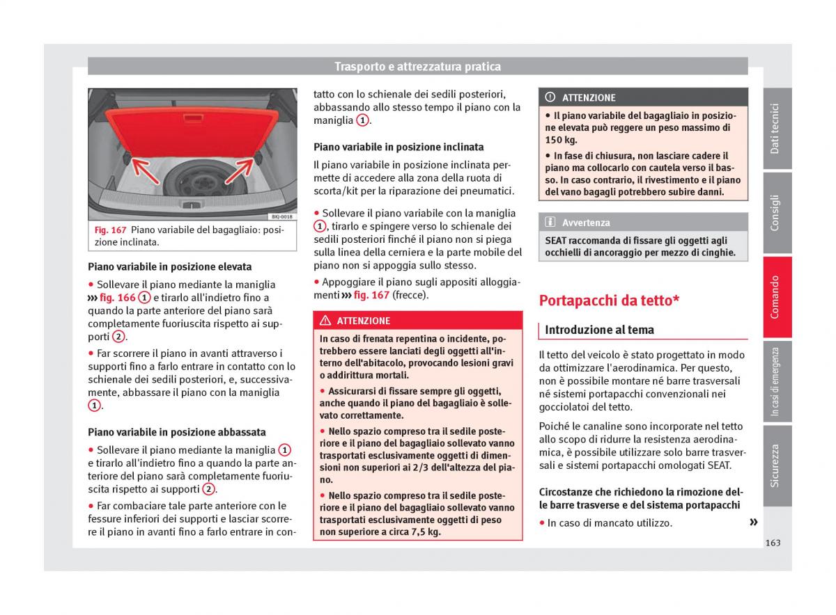 Seat Arona manuale del proprietario / page 165