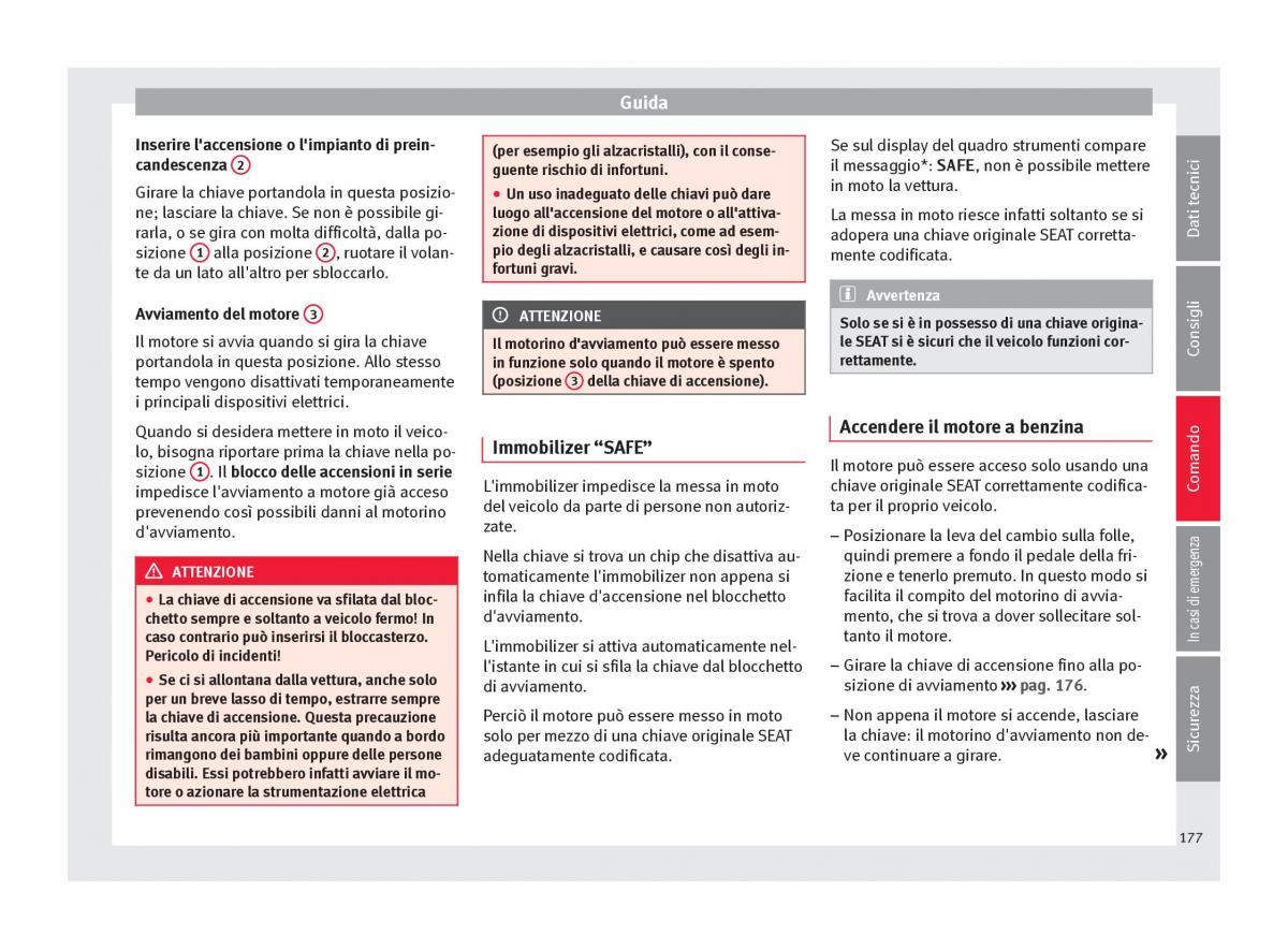 Seat Arona manuale del proprietario / page 179