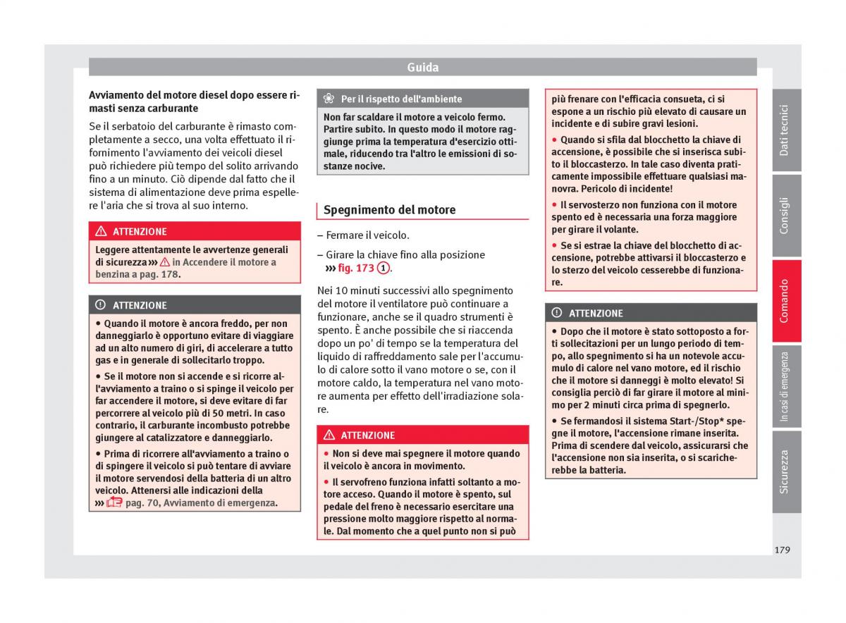 Seat Arona manuale del proprietario / page 181