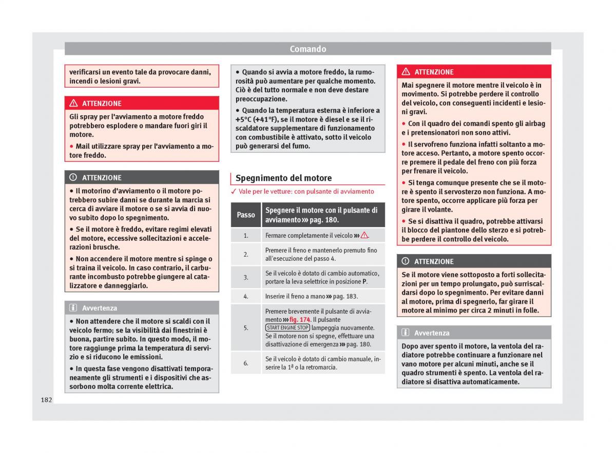 Seat Arona manuale del proprietario / page 184