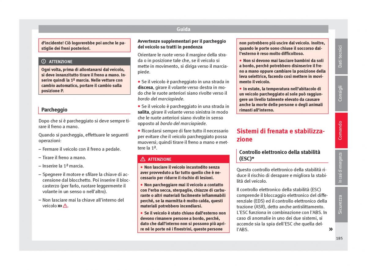 Seat Arona manuale del proprietario / page 187