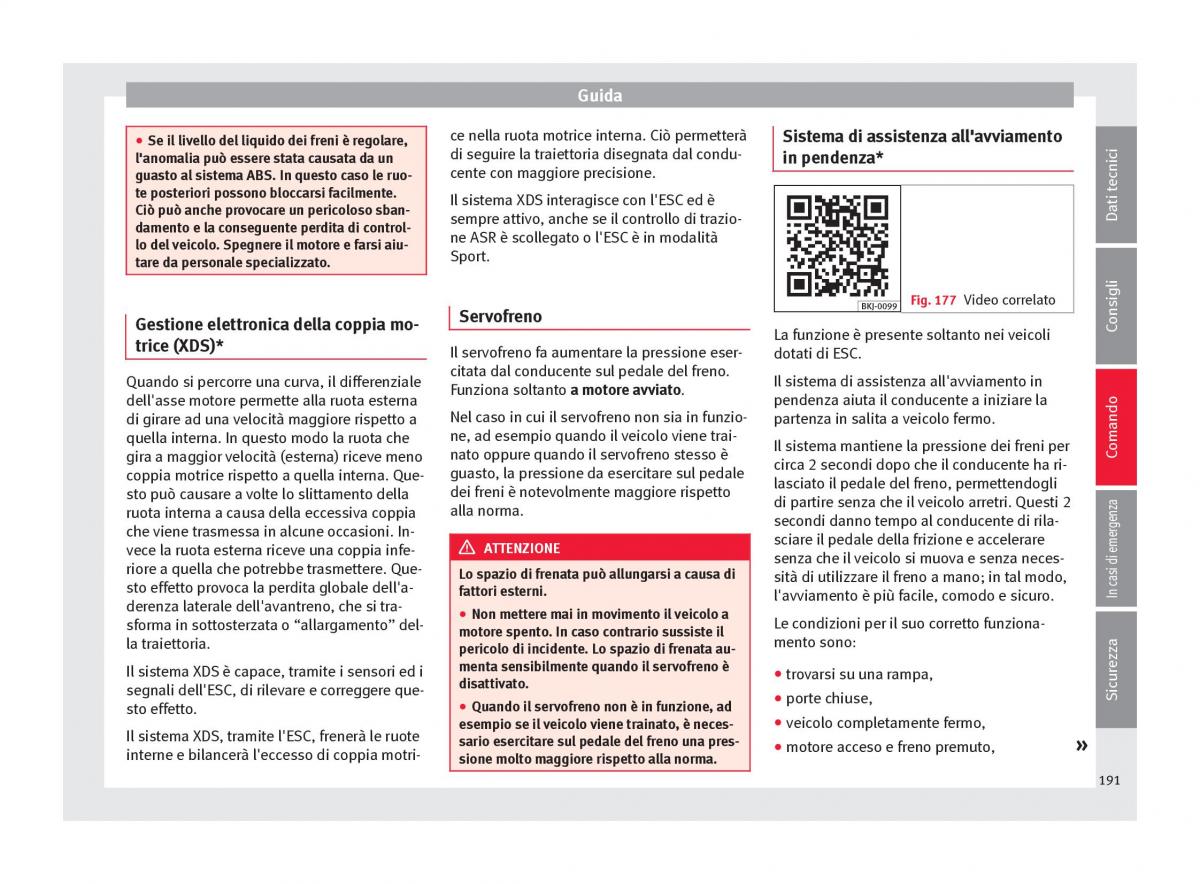 Seat Arona manuale del proprietario / page 193