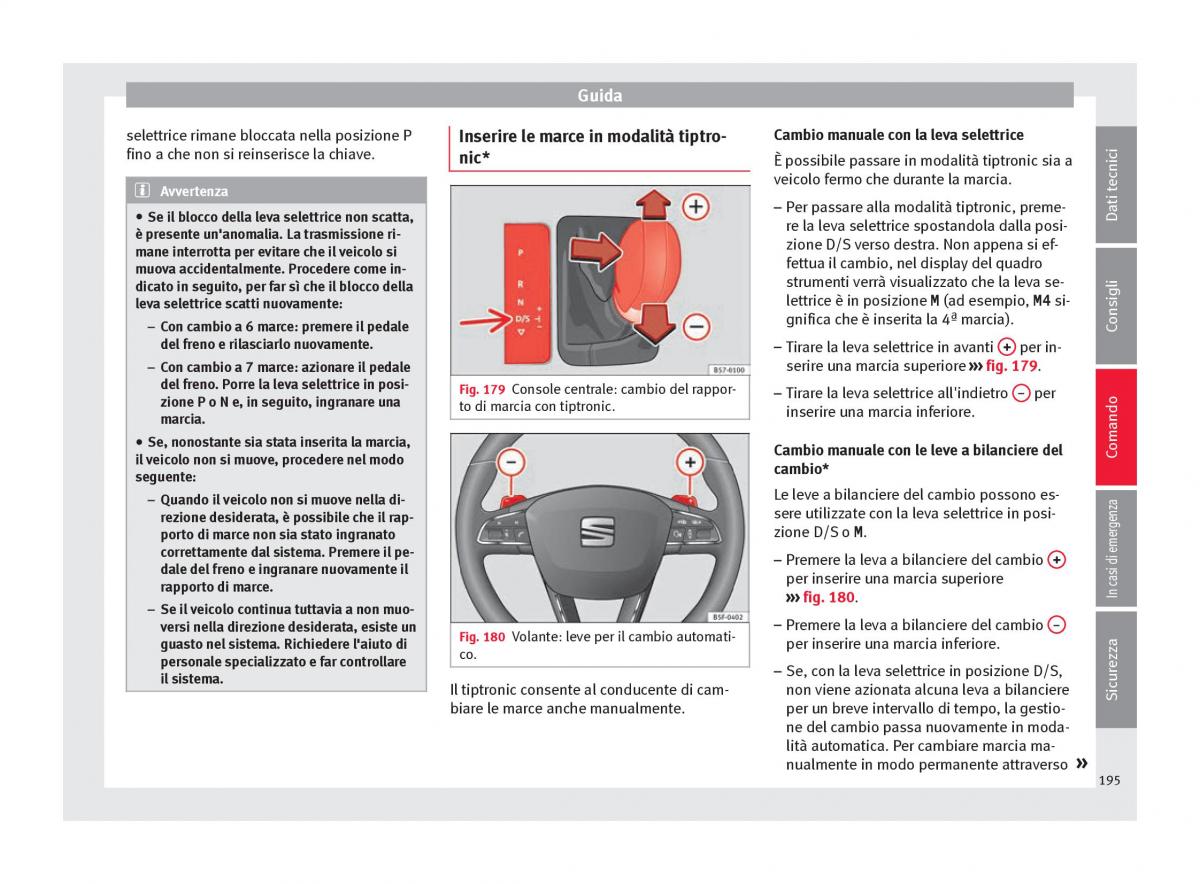 Seat Arona manuale del proprietario / page 197