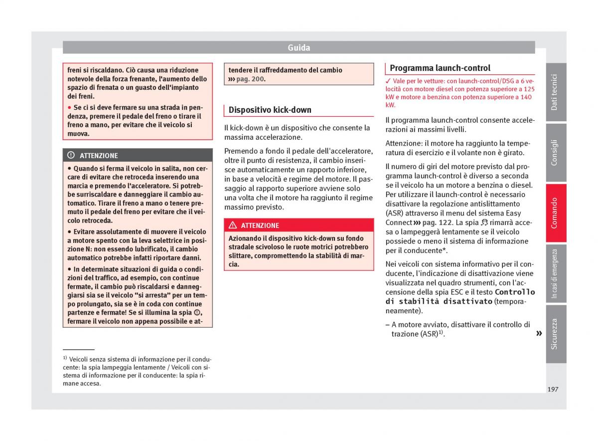 Seat Arona manuale del proprietario / page 199