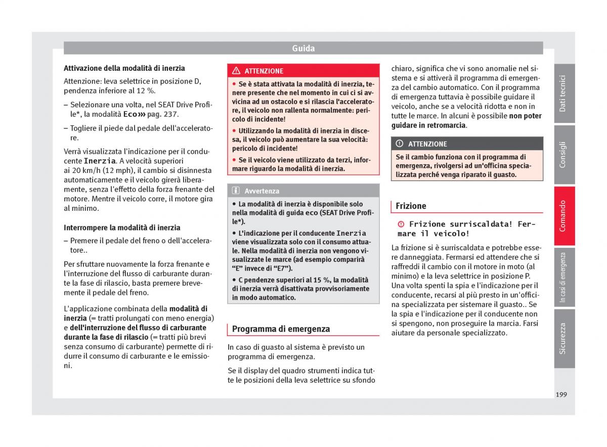 Seat Arona manuale del proprietario / page 201