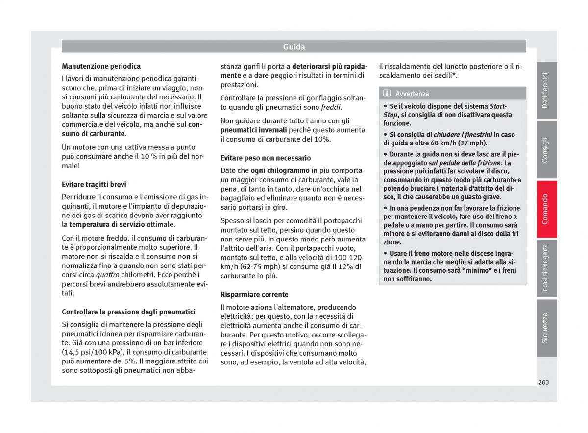 Seat Arona manuale del proprietario / page 205