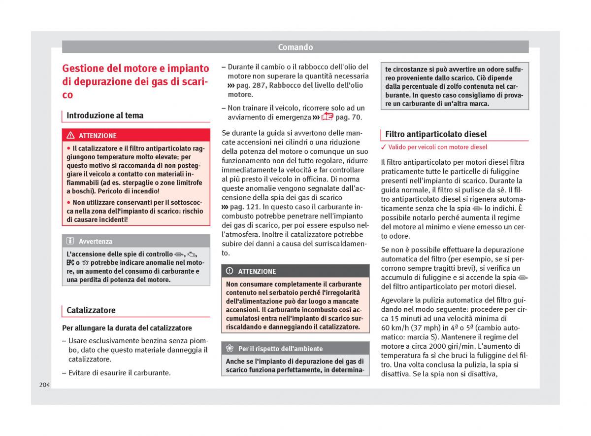 Seat Arona manuale del proprietario / page 206