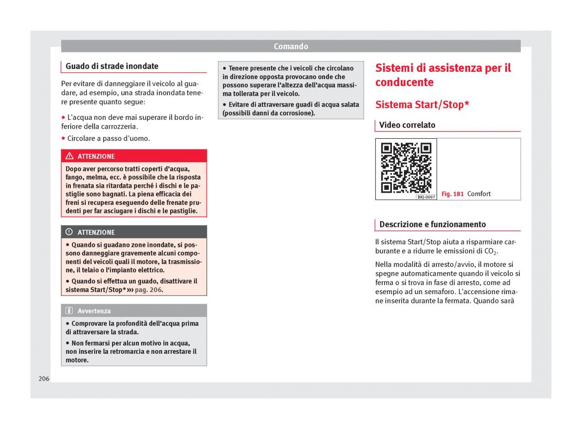 Seat Arona manuale del proprietario / page 208