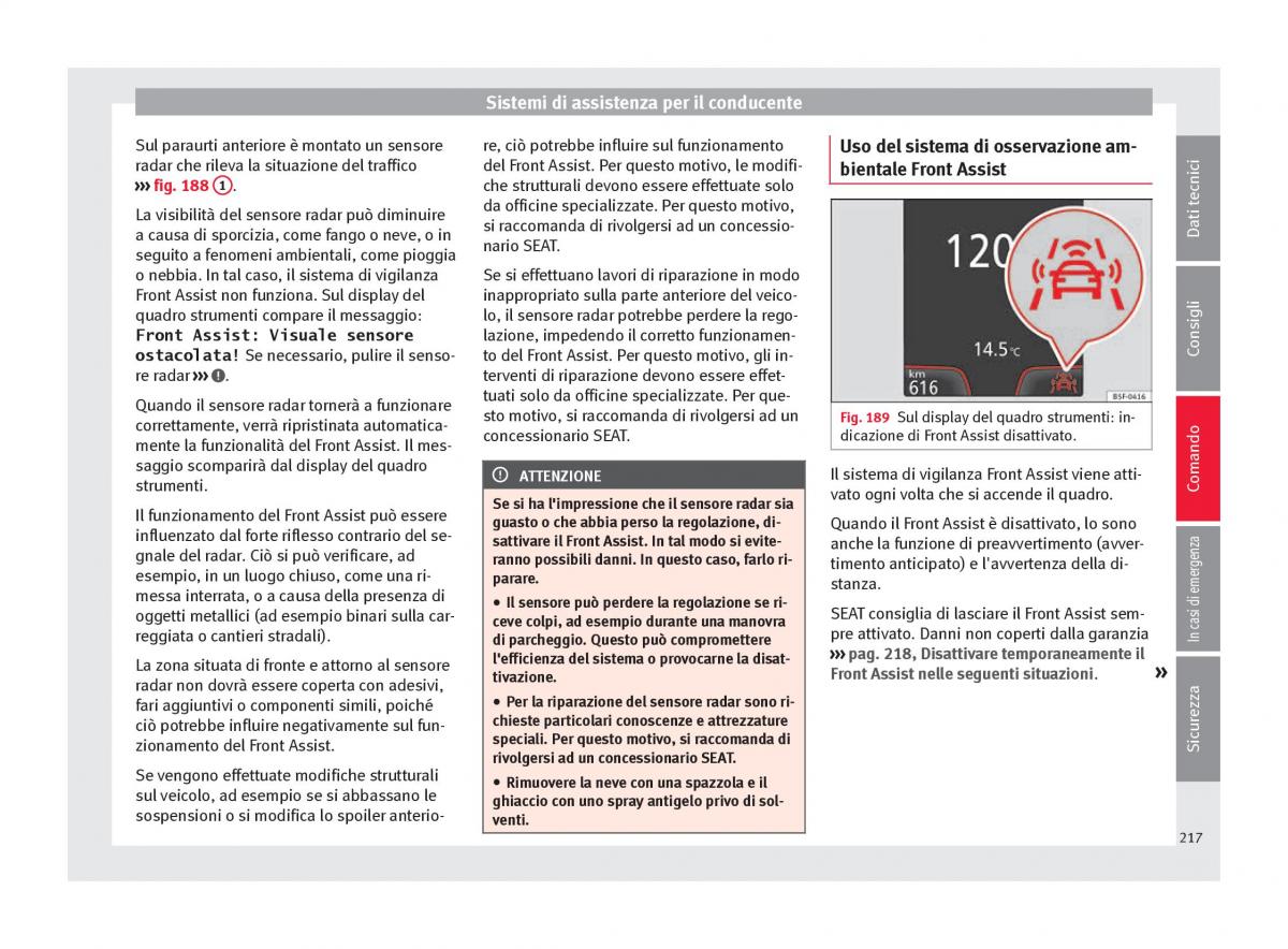 Seat Arona manuale del proprietario / page 219