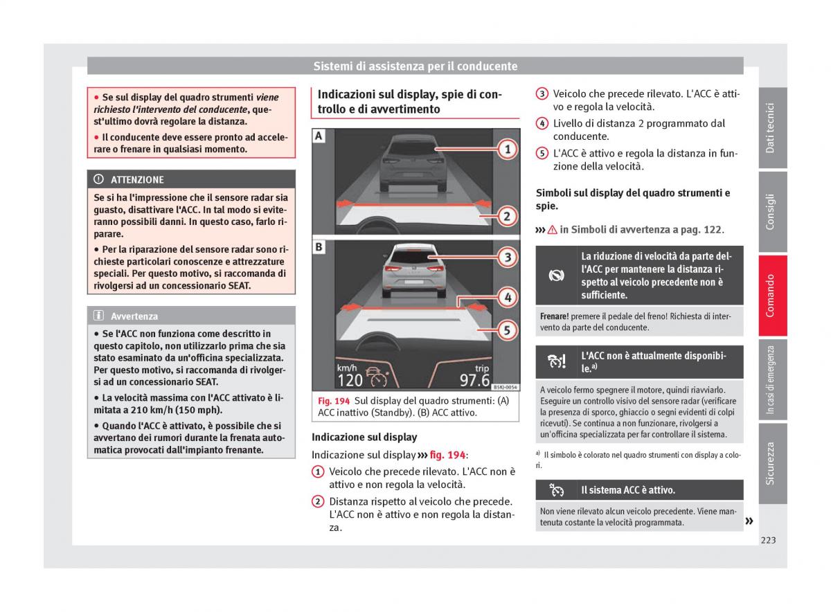 Seat Arona manuale del proprietario / page 225