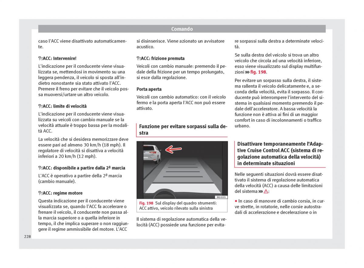 Seat Arona manuale del proprietario / page 230