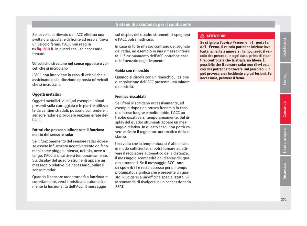 Seat Arona manuale del proprietario / page 233