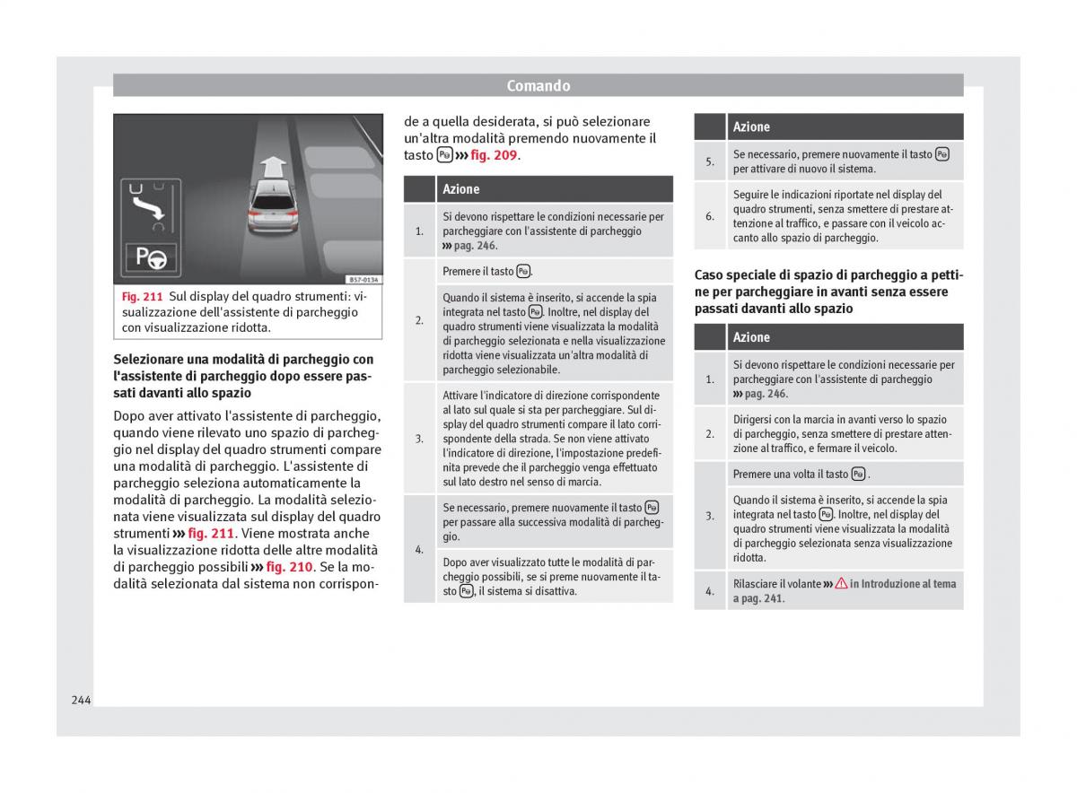 Seat Arona manuale del proprietario / page 246