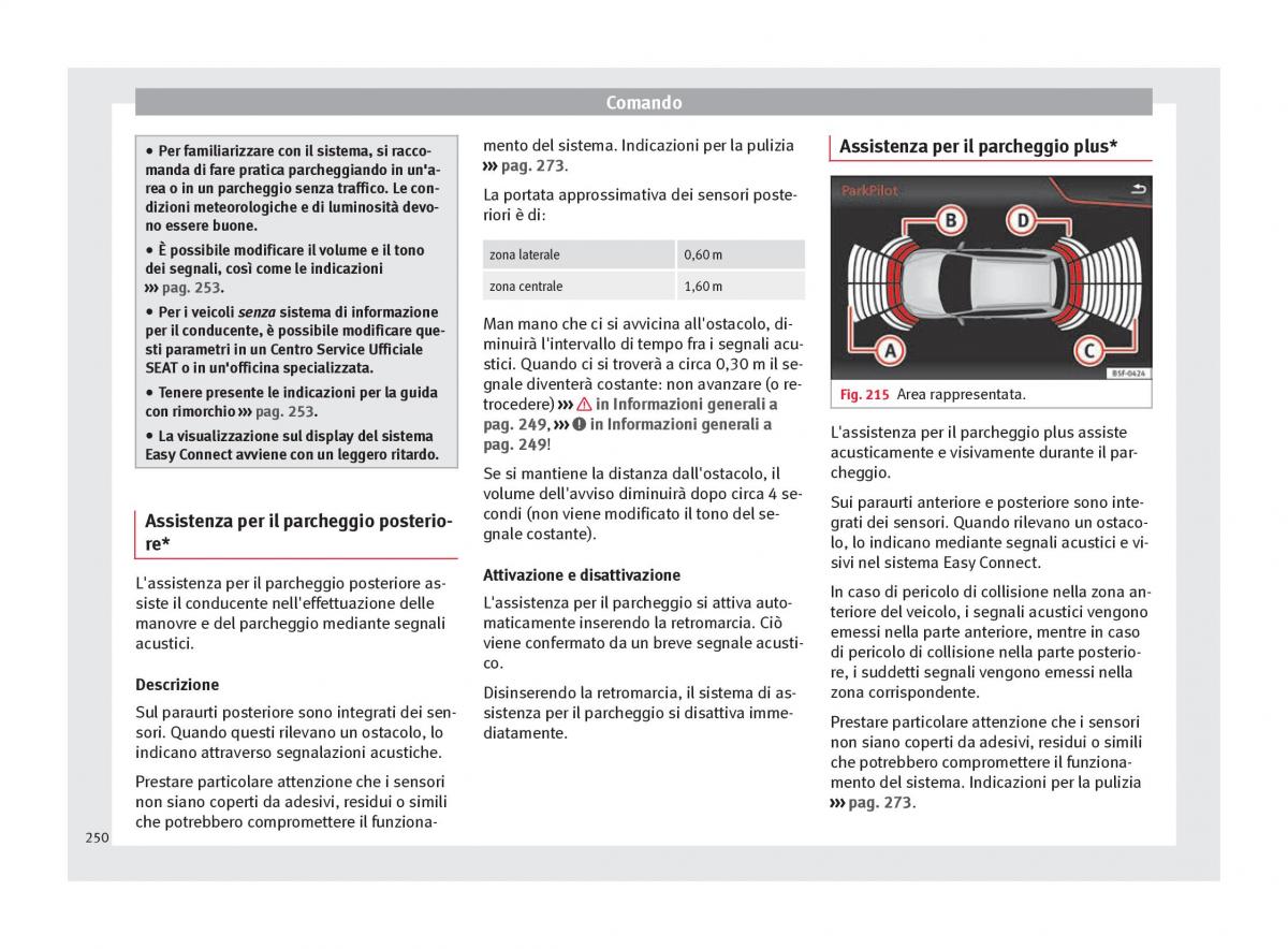 Seat Arona manuale del proprietario / page 252