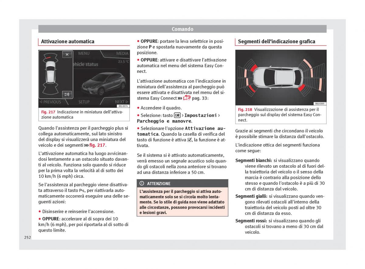 Seat Arona manuale del proprietario / page 254