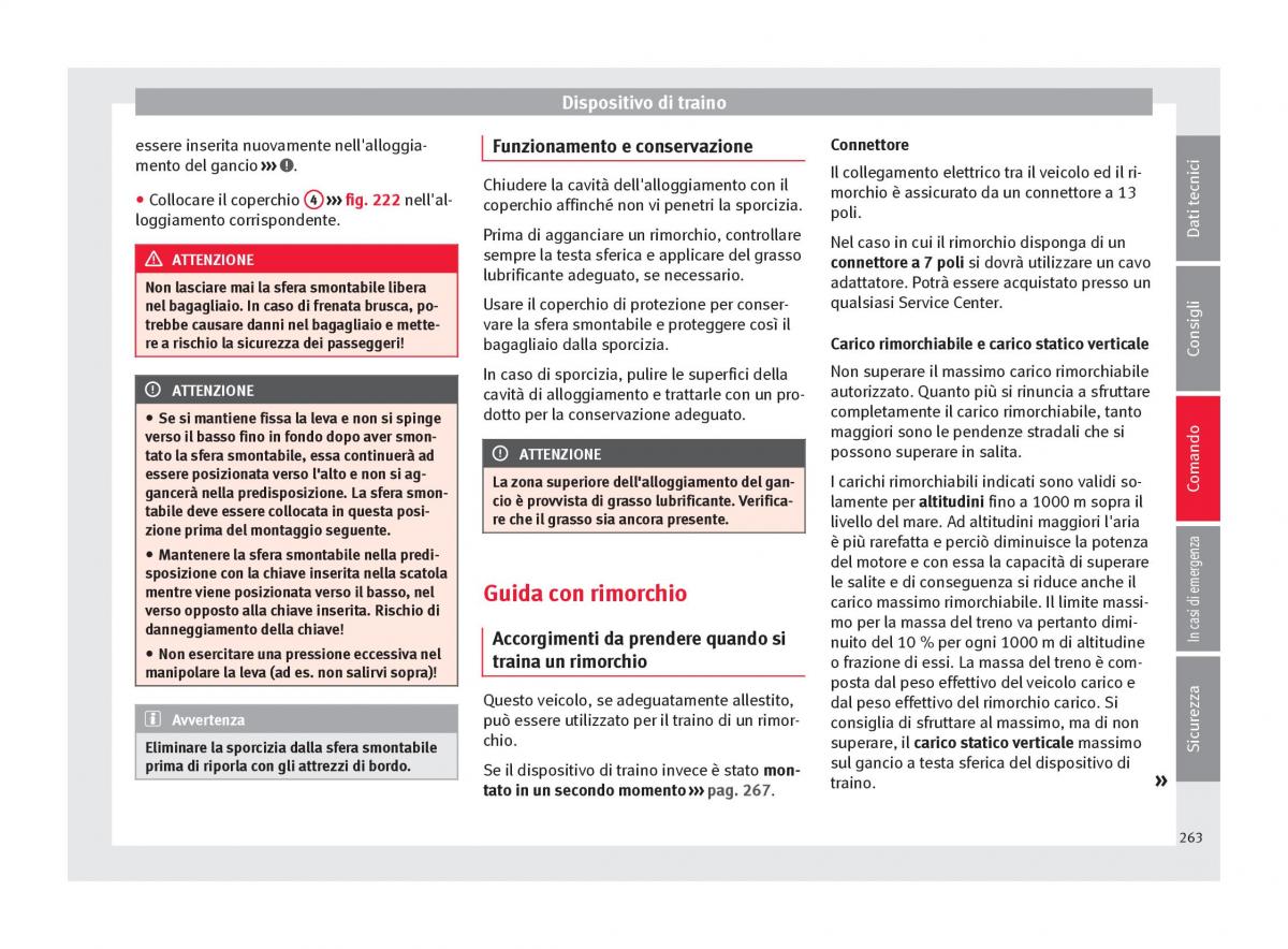 Seat Arona manuale del proprietario / page 265