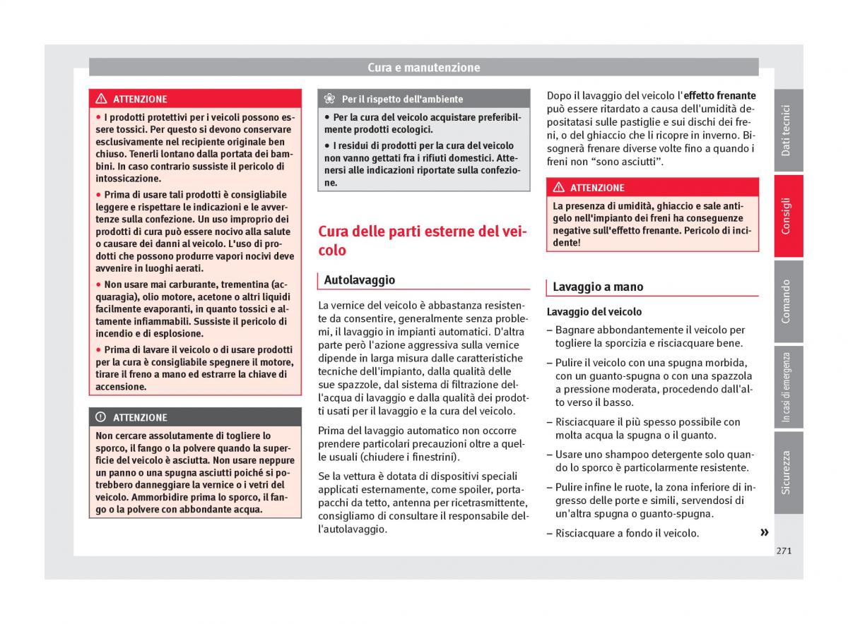 Seat Arona manuale del proprietario / page 273