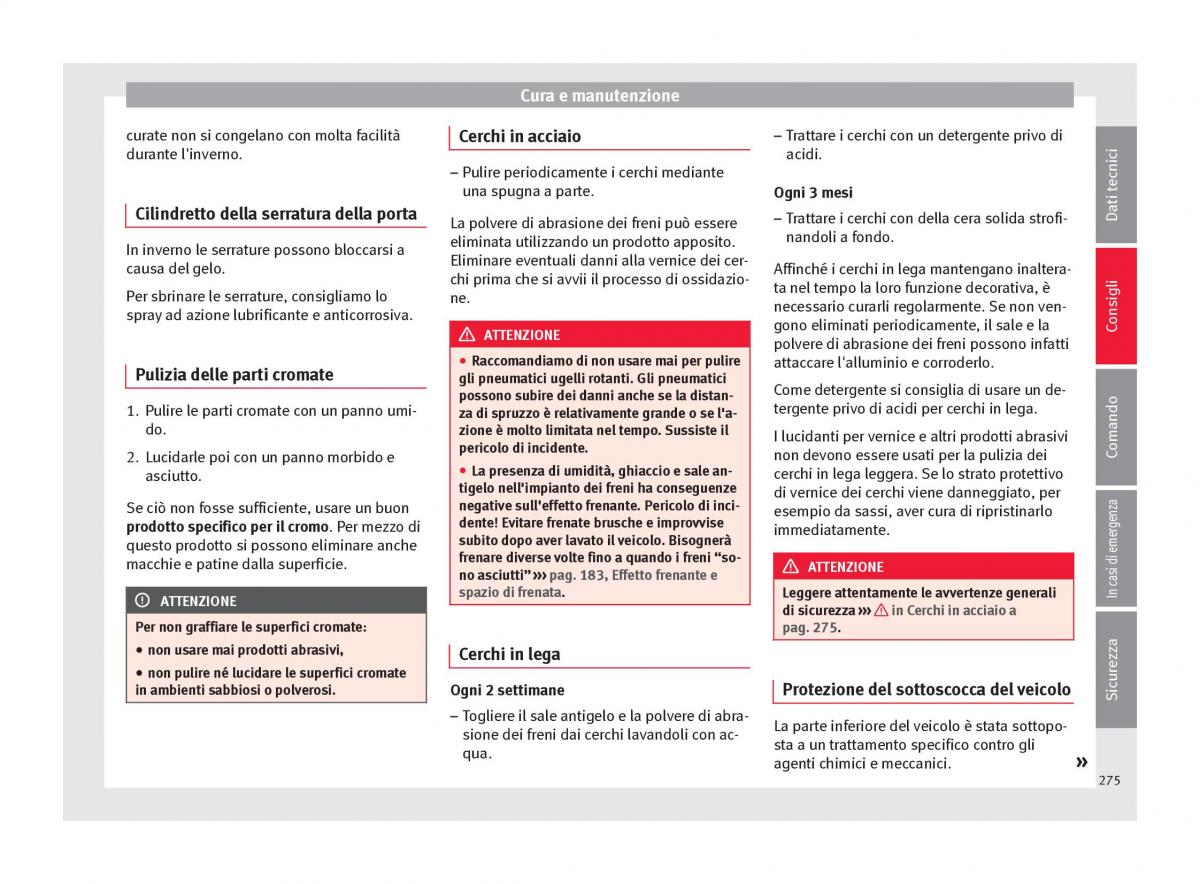 Seat Arona manuale del proprietario / page 277