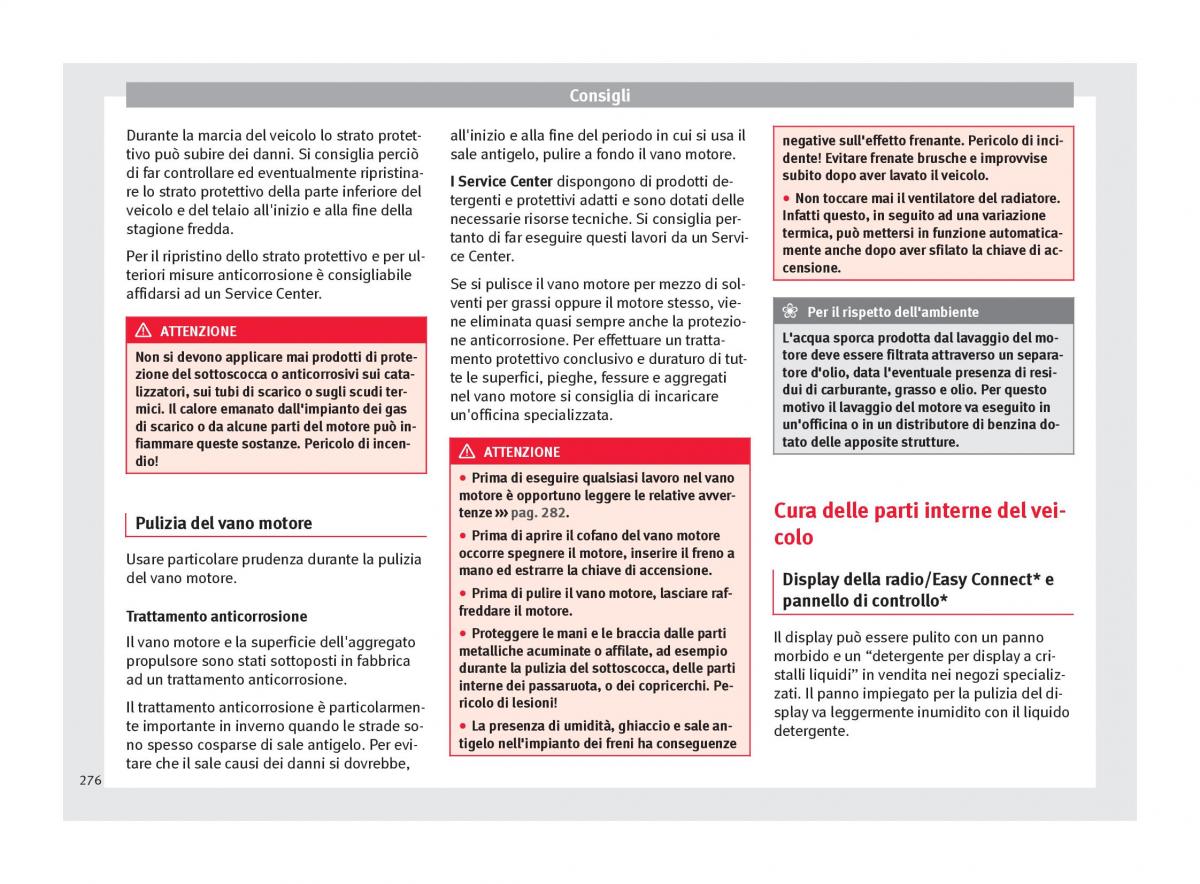 Seat Arona manuale del proprietario / page 278