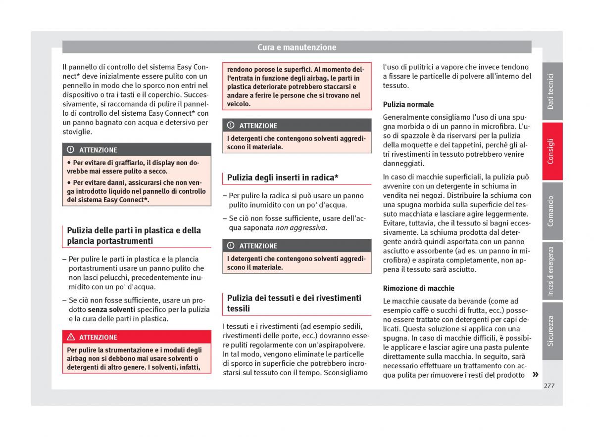 Seat Arona manuale del proprietario / page 279