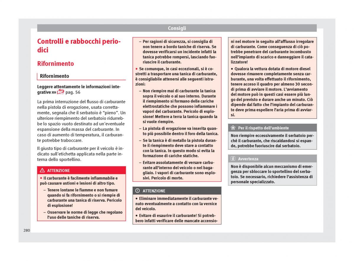 Seat Arona manuale del proprietario / page 282