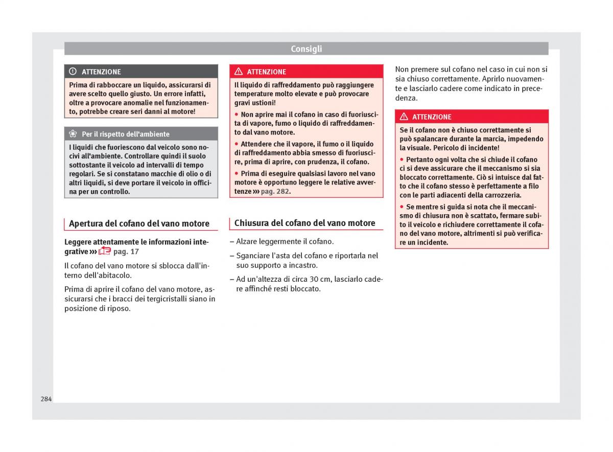 Seat Arona manuale del proprietario / page 286