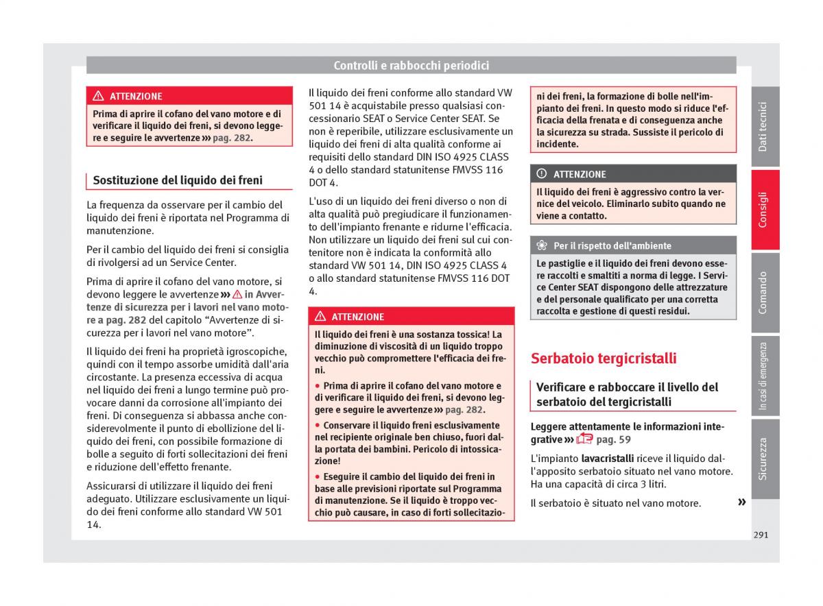 Seat Arona manuale del proprietario / page 293