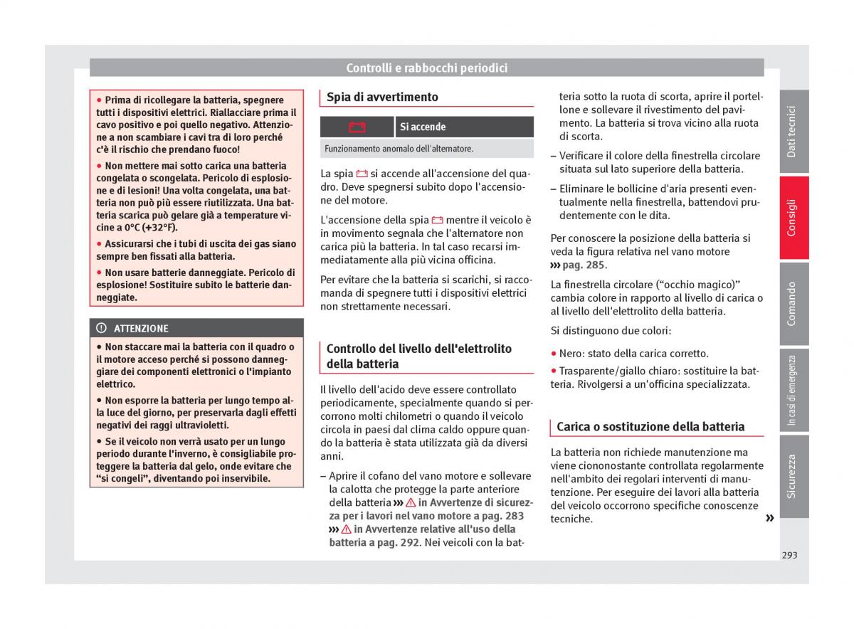 Seat Arona manuale del proprietario / page 295