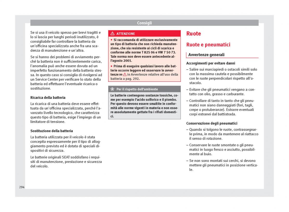 Seat Arona manuale del proprietario / page 296