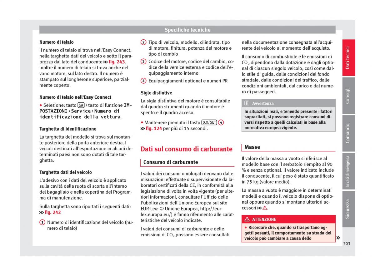 Seat Arona manuale del proprietario / page 305