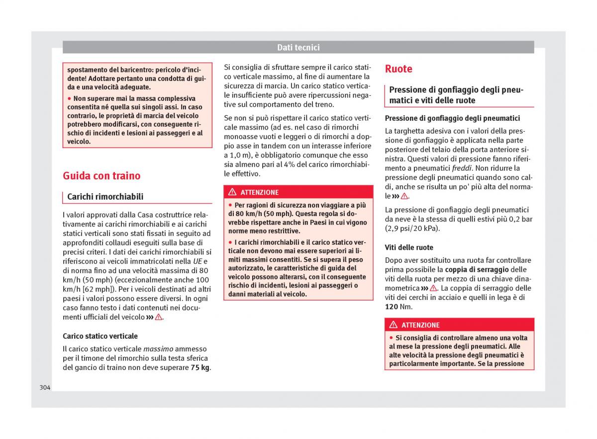 Seat Arona manuale del proprietario / page 306