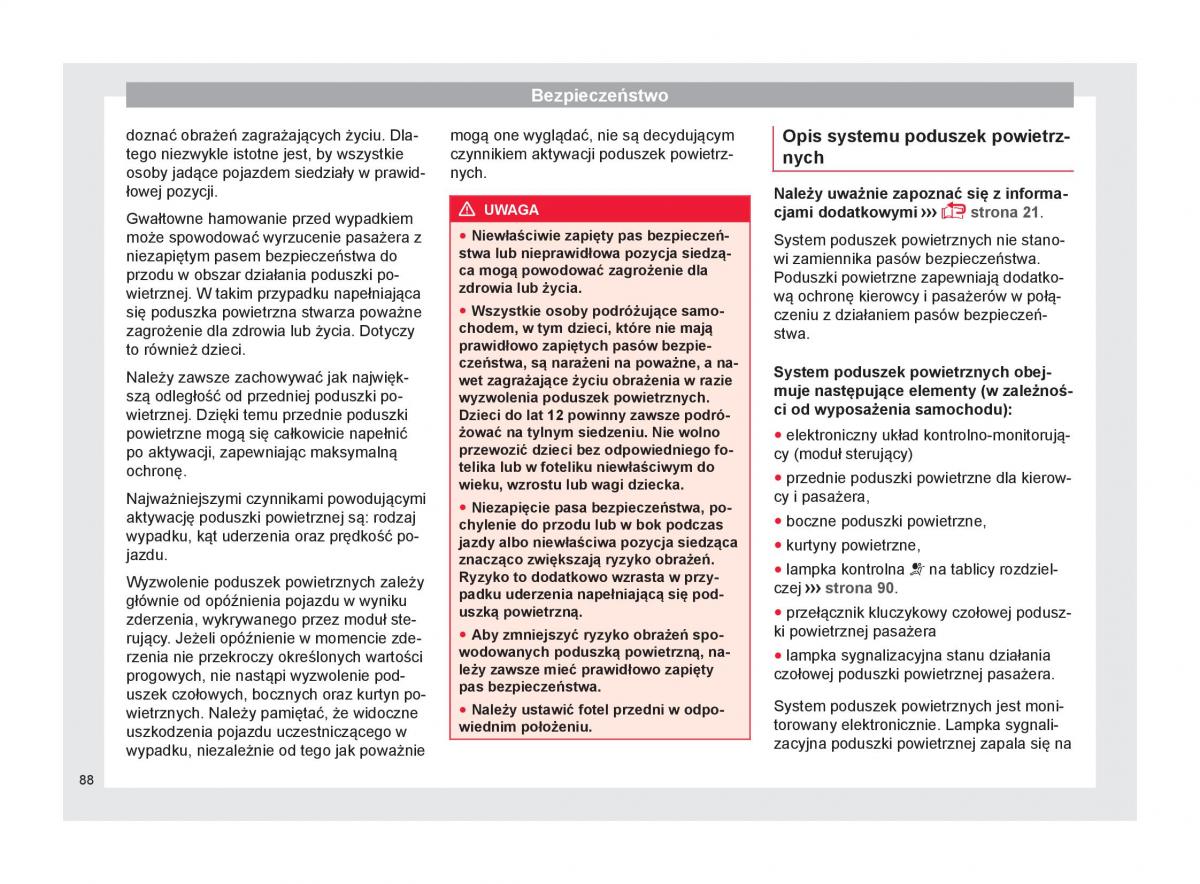 Seat Arona instrukcja obslugi / page 90