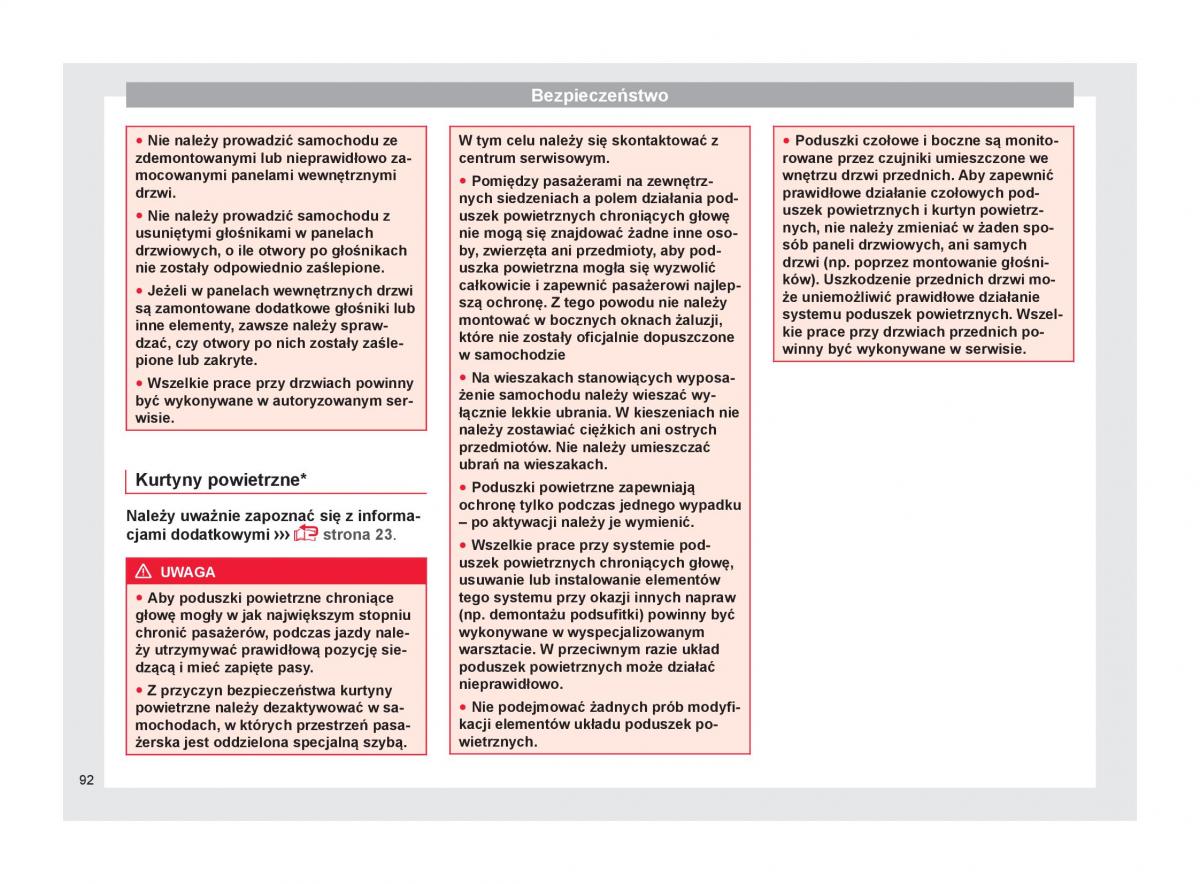 Seat Arona instrukcja obslugi / page 94