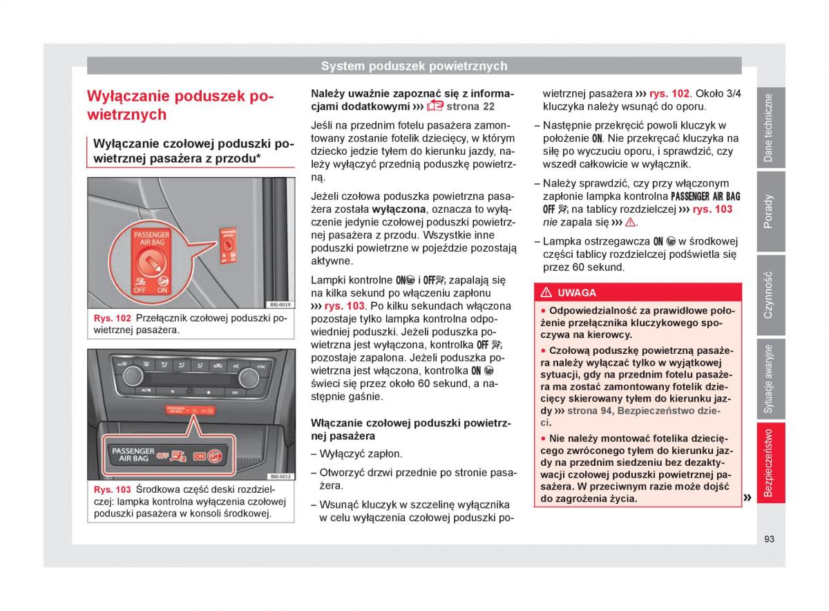 Seat Arona instrukcja obslugi / page 95