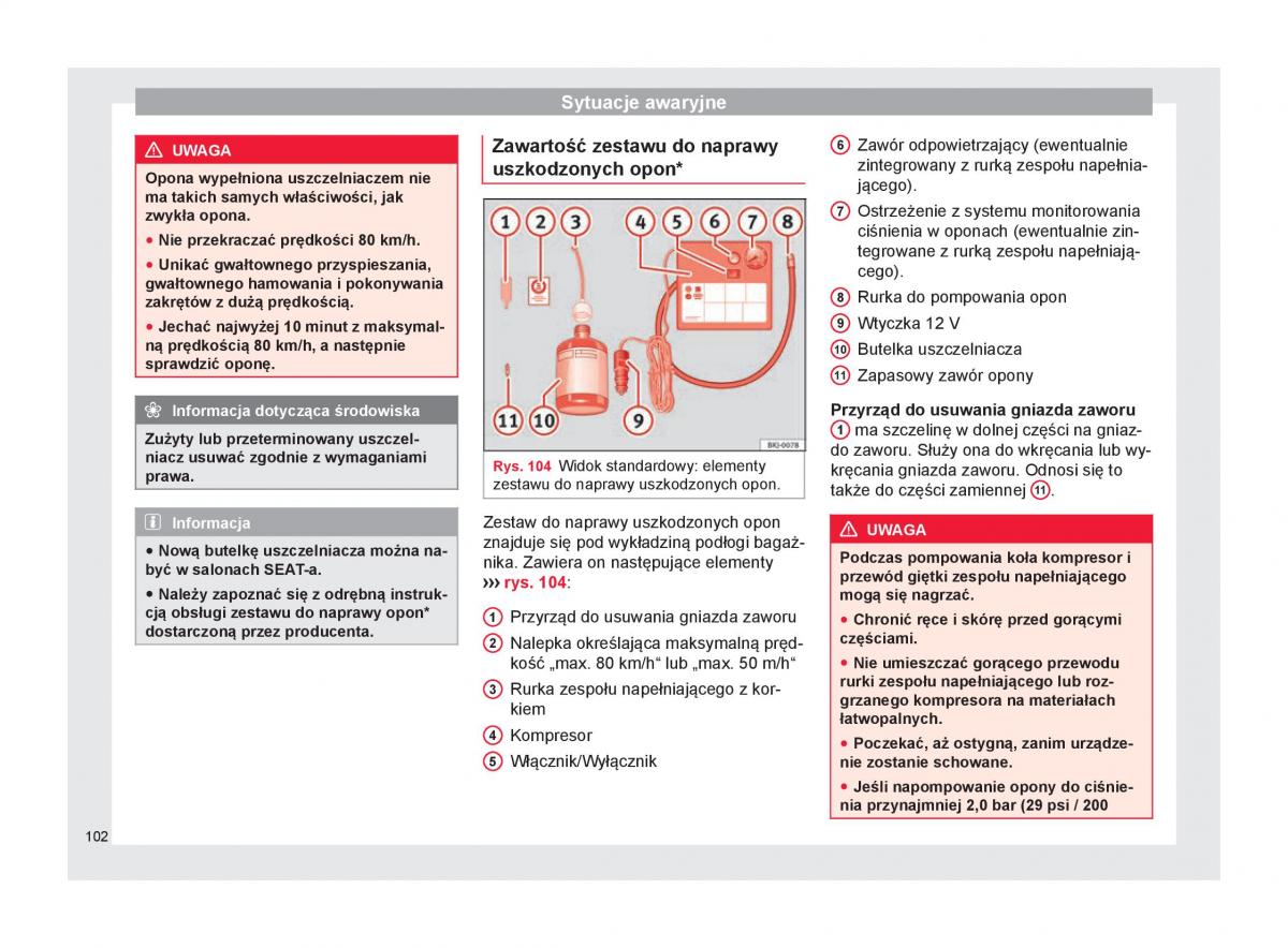 Seat Arona instrukcja obslugi / page 104