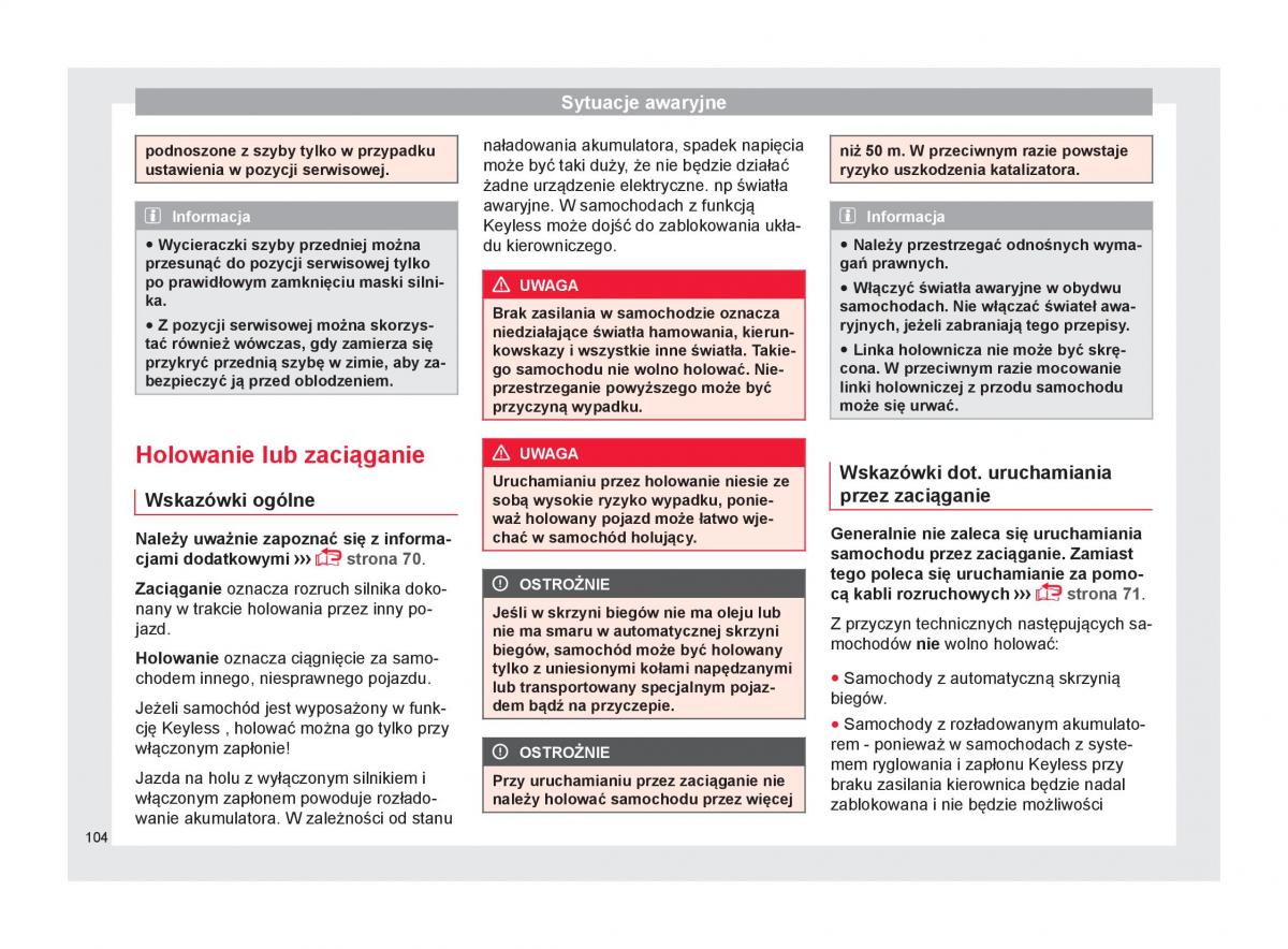 Seat Arona instrukcja obslugi / page 106