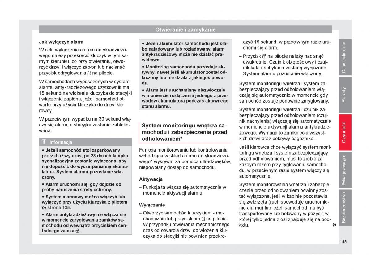 Seat Arona instrukcja obslugi / page 147