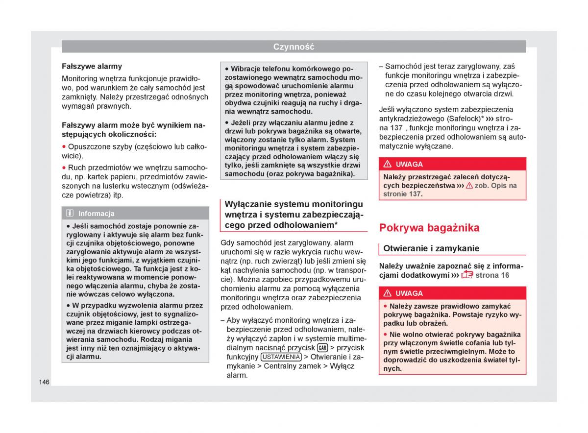 Seat Arona instrukcja obslugi / page 148