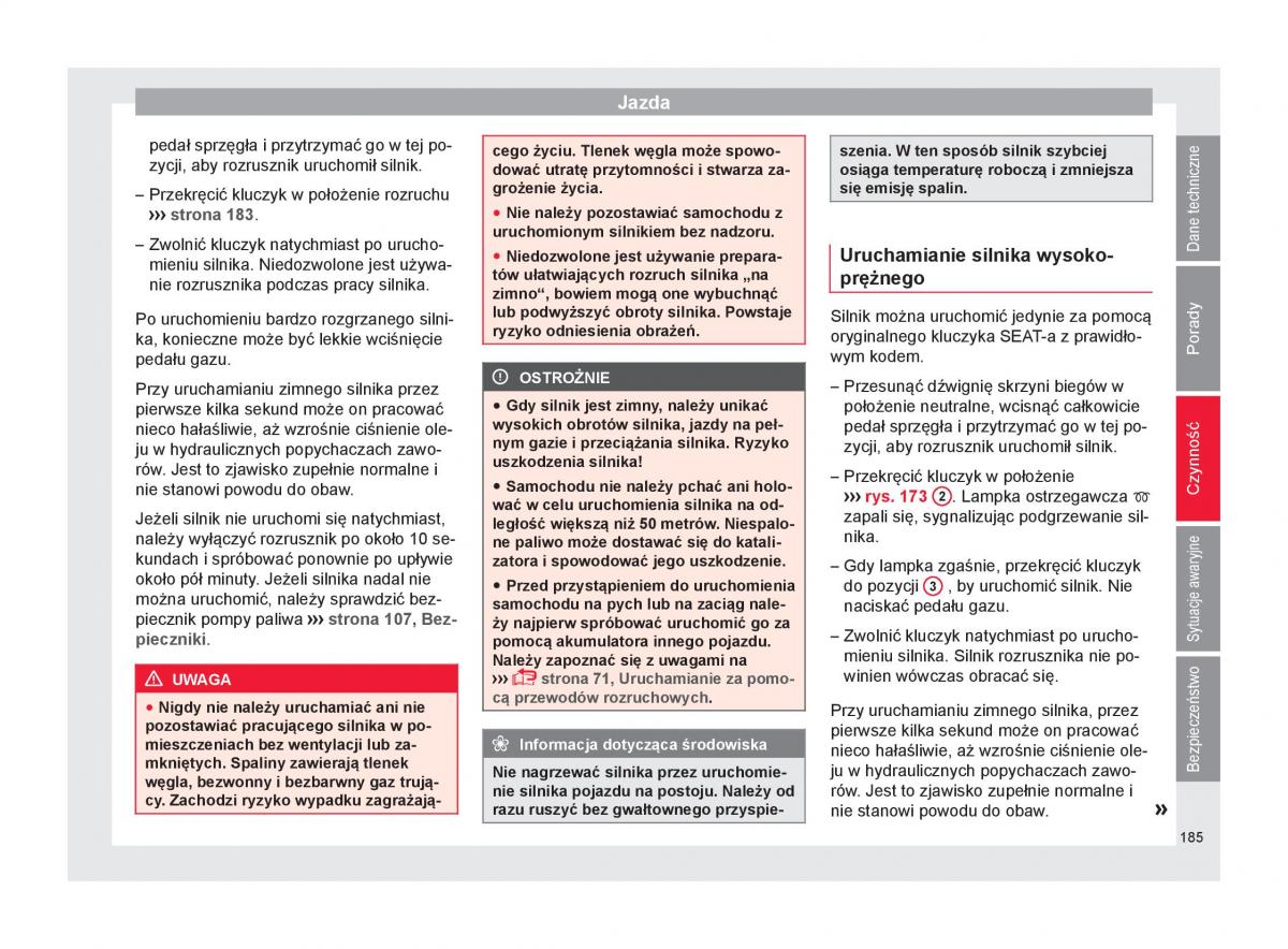 Seat Arona instrukcja obslugi / page 187