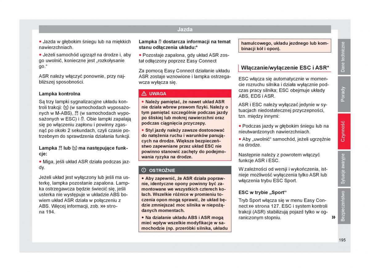 Seat Arona instrukcja obslugi / page 197