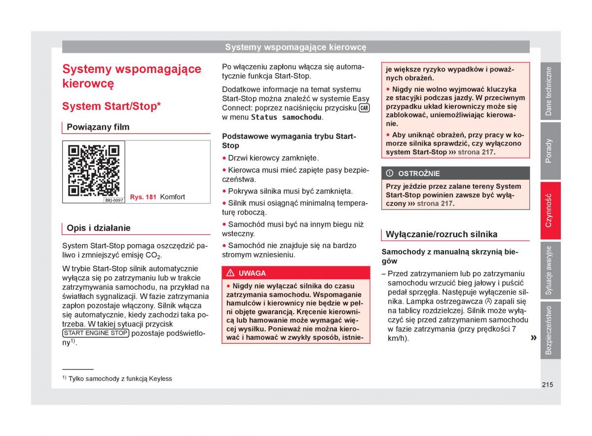 Seat Arona instrukcja obslugi / page 217