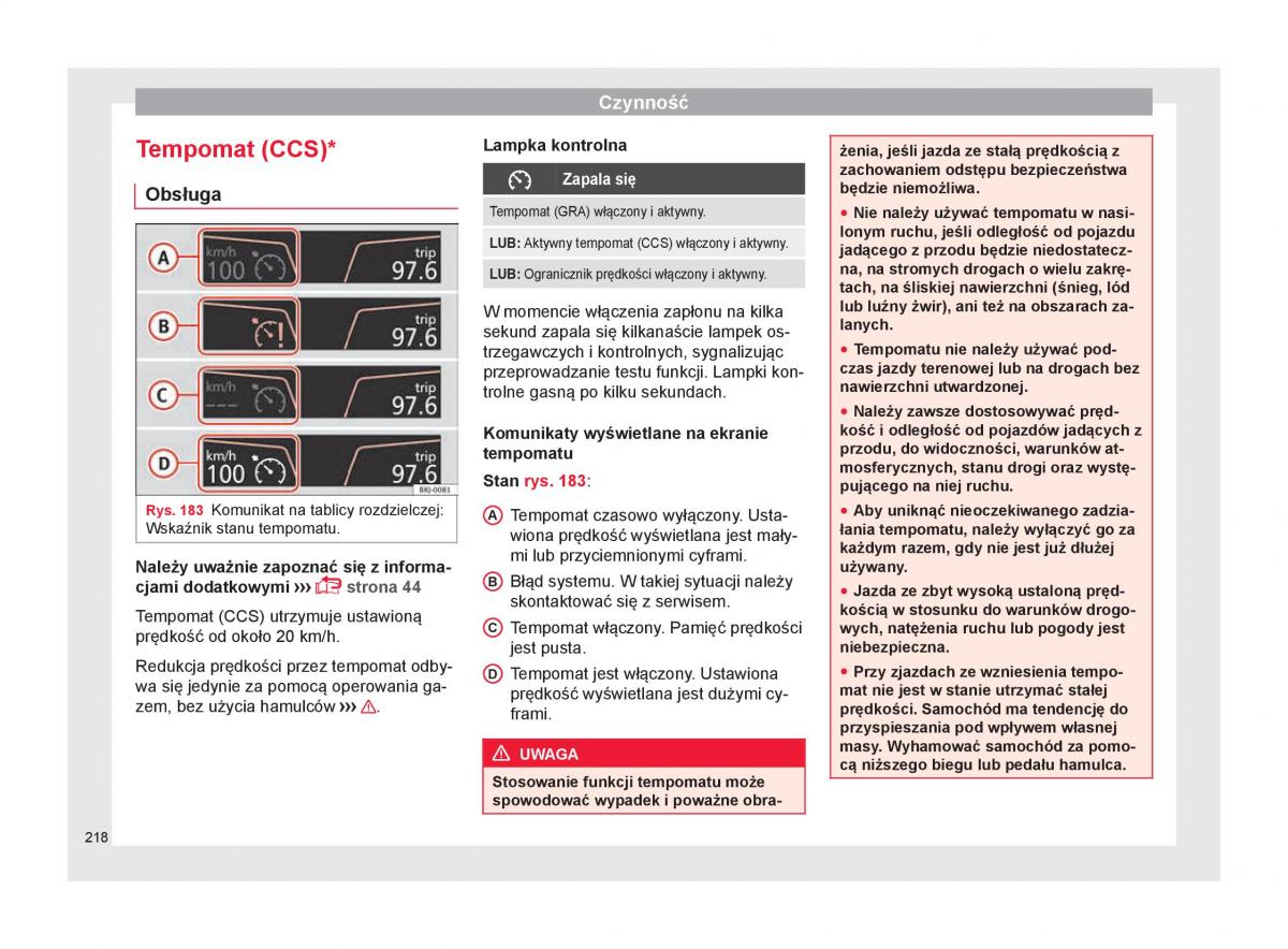 Seat Arona instrukcja obslugi / page 220