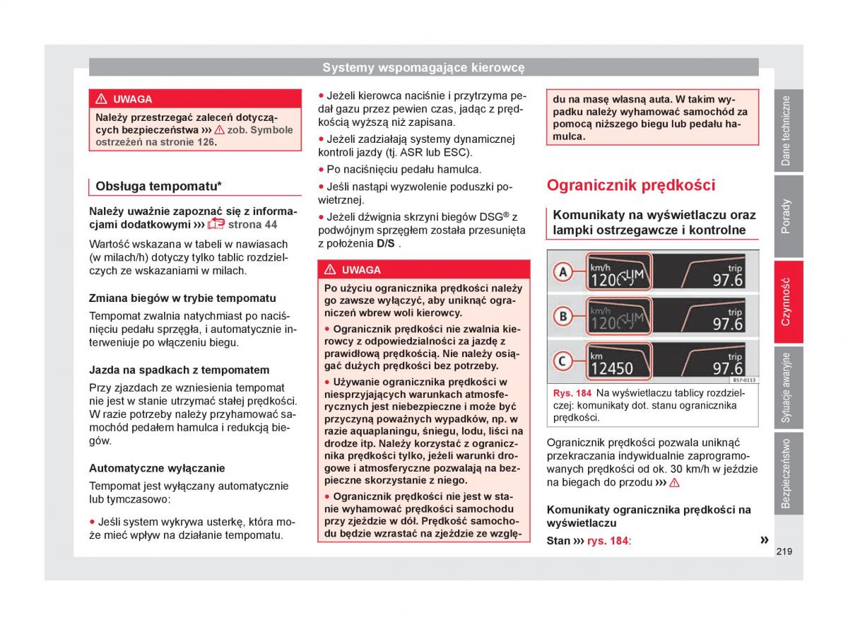 Seat Arona instrukcja obslugi / page 221