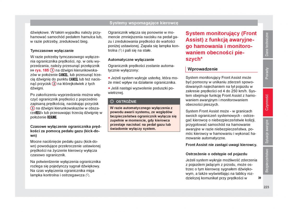 Seat Arona instrukcja obslugi / page 225