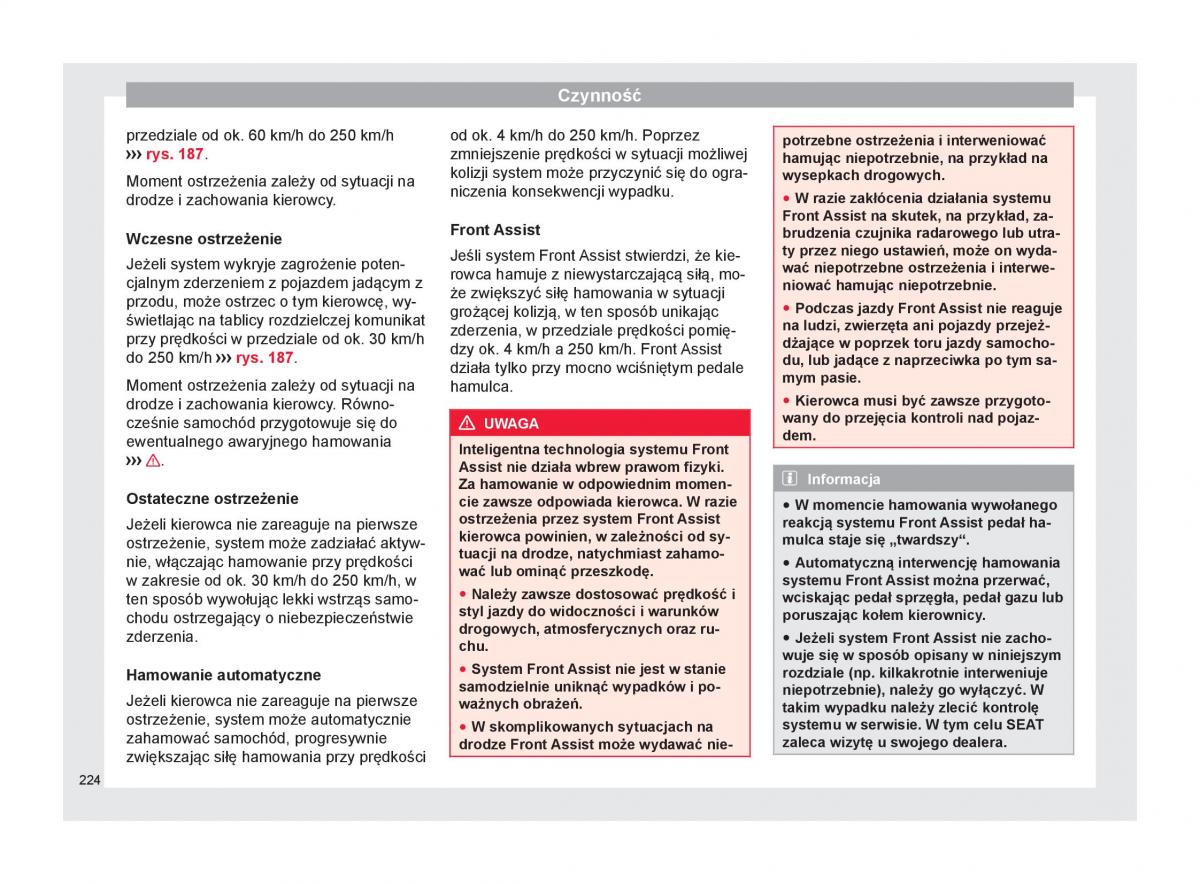 Seat Arona instrukcja obslugi / page 226