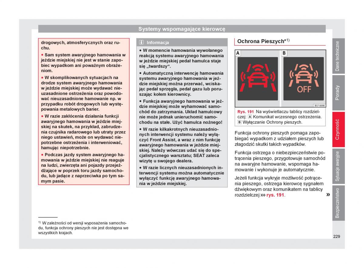 Seat Arona instrukcja obslugi / page 231