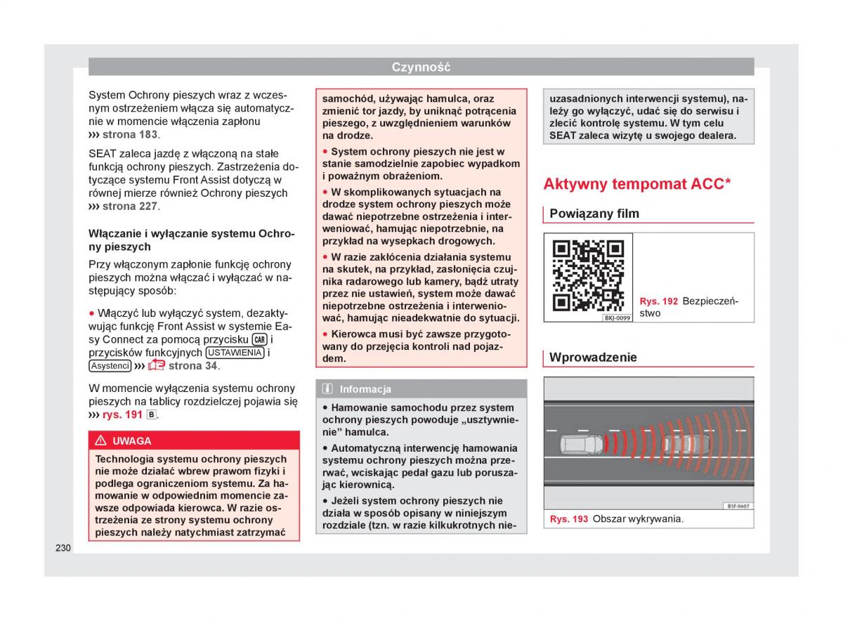 Seat Arona instrukcja obslugi / page 232