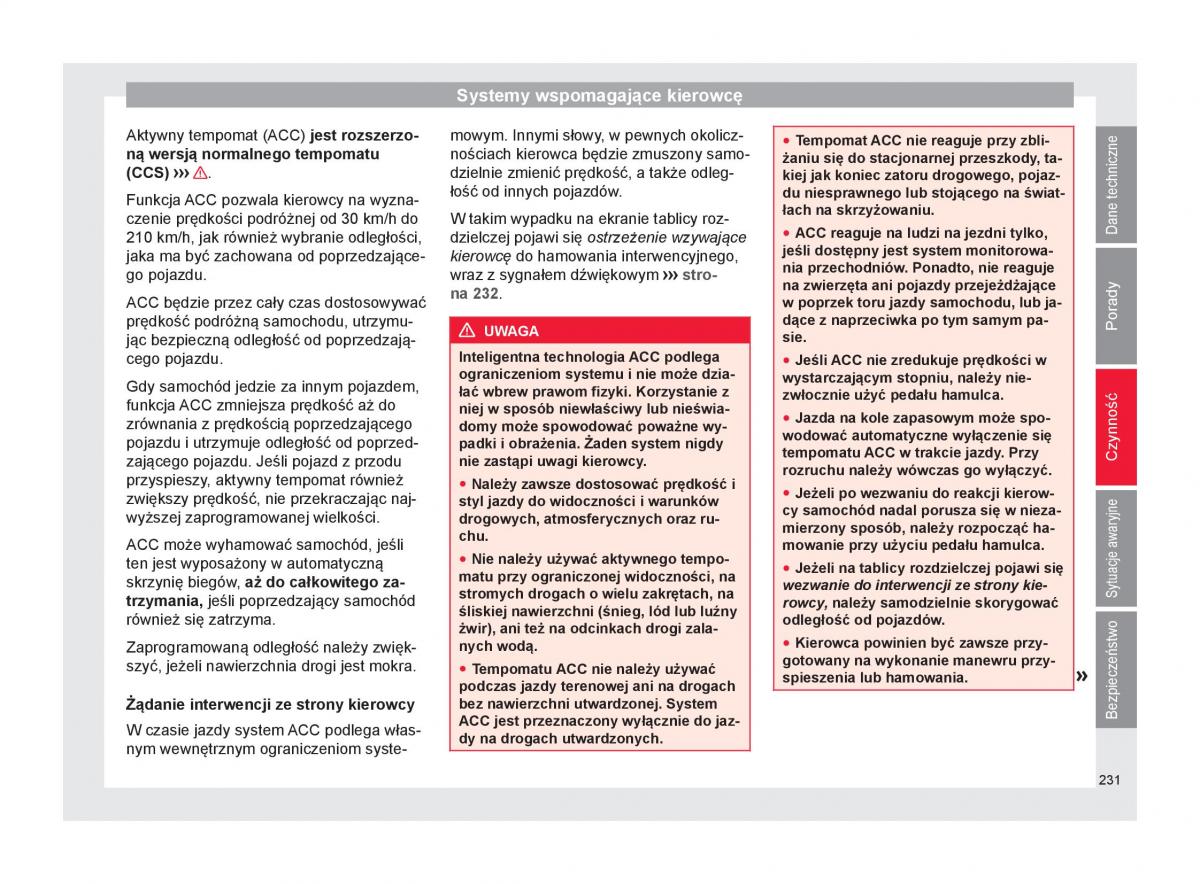 Seat Arona instrukcja obslugi / page 233